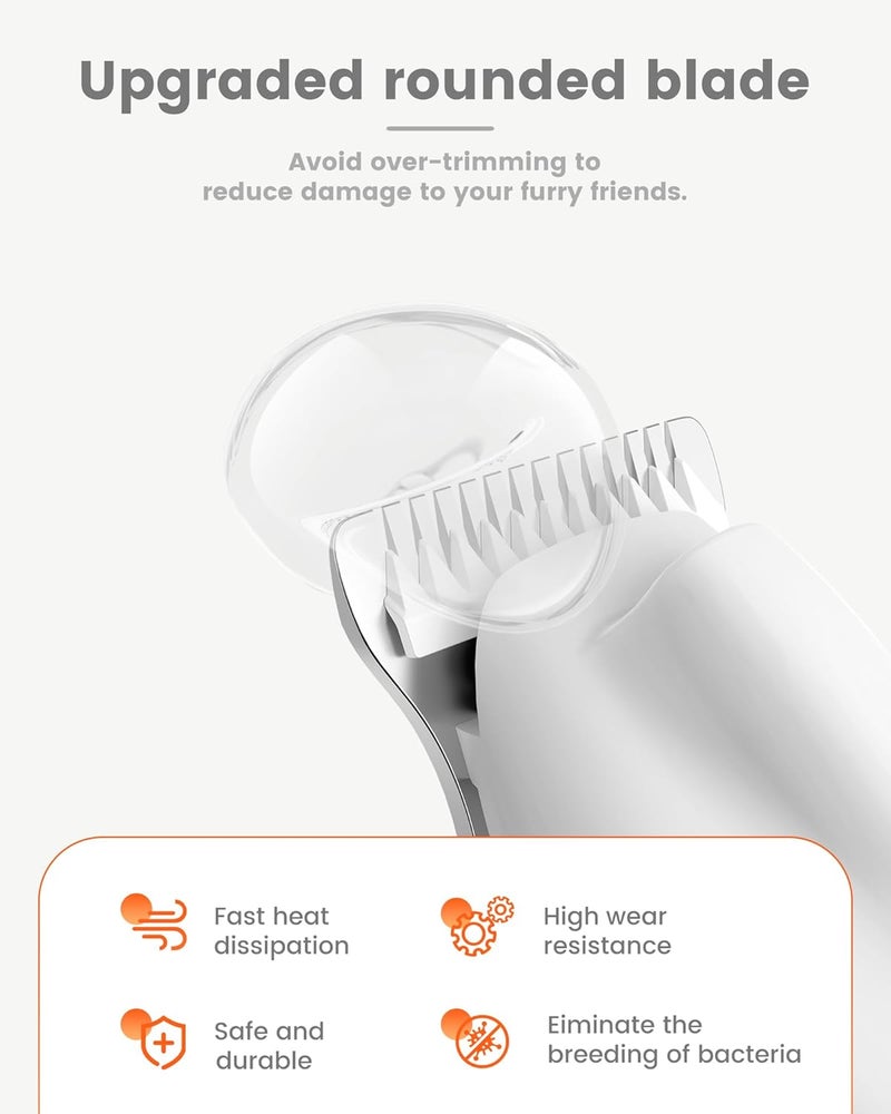 PAPMINI Dog Paw Trimmer with LED Light, Ultra-Low Noise Paw Trimmer for Dogs, Cordless Dog Clippers for Grooming with LED Display, Type-C Rechargeable Pet Clippers for Pads, Ears, Eyes, Face, Rump - Image 4